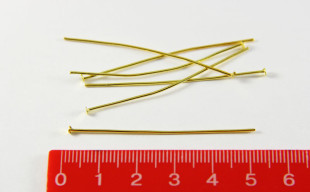 Штифт гвоздик 50 мм 50 шт под золото