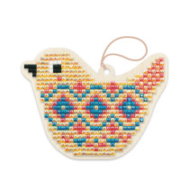 Кристальная ( алмазная) мозаика  " ФРЕЯ" ALVP- 018 подвеска " Птичка" 8. 5 х 6. 5 см